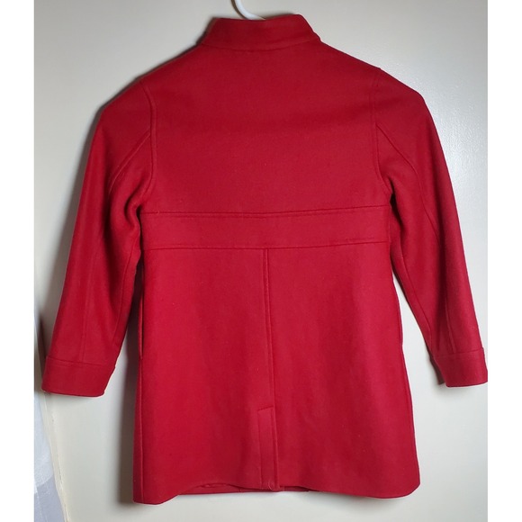 Janie and Jack Girls Holiday Red Melton Wool Blend Dress Coat‎ Toddler Size 6 - Picture 2 of 10